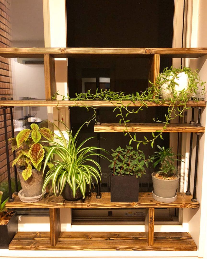 キッチンラック☆木目強調☆スパイスラック☆すきま収納☆プランターラック