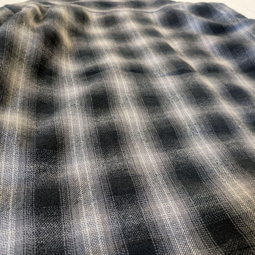 90s オンブレ　St.Johns Bay　ヘビネル　ネルシャツ　好配色　L　黒