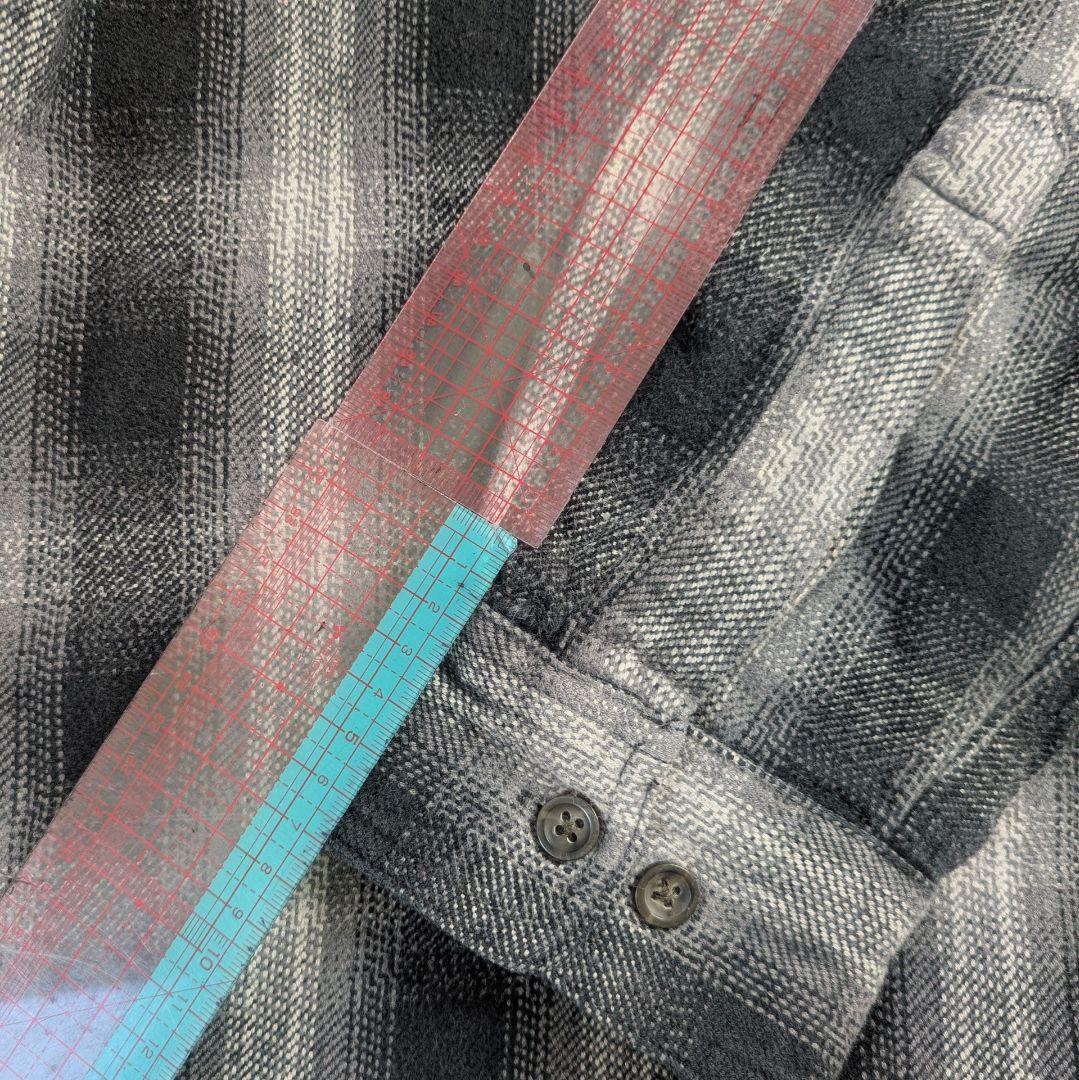 90s オンブレ　St.Johns Bay　ヘビネル　ネルシャツ　好配色　L　黒