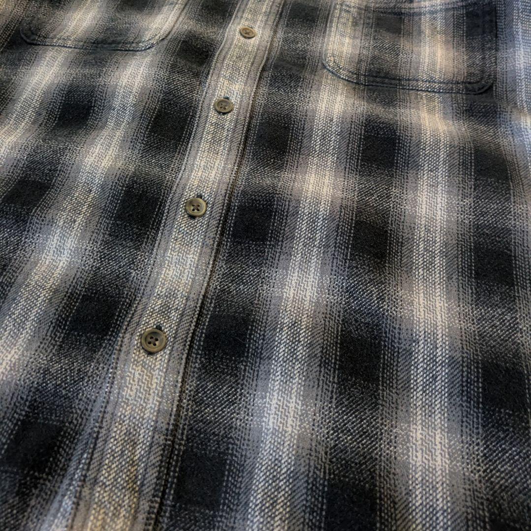 90s オンブレ　St.Johns Bay　ヘビネル　ネルシャツ　好配色　L　黒