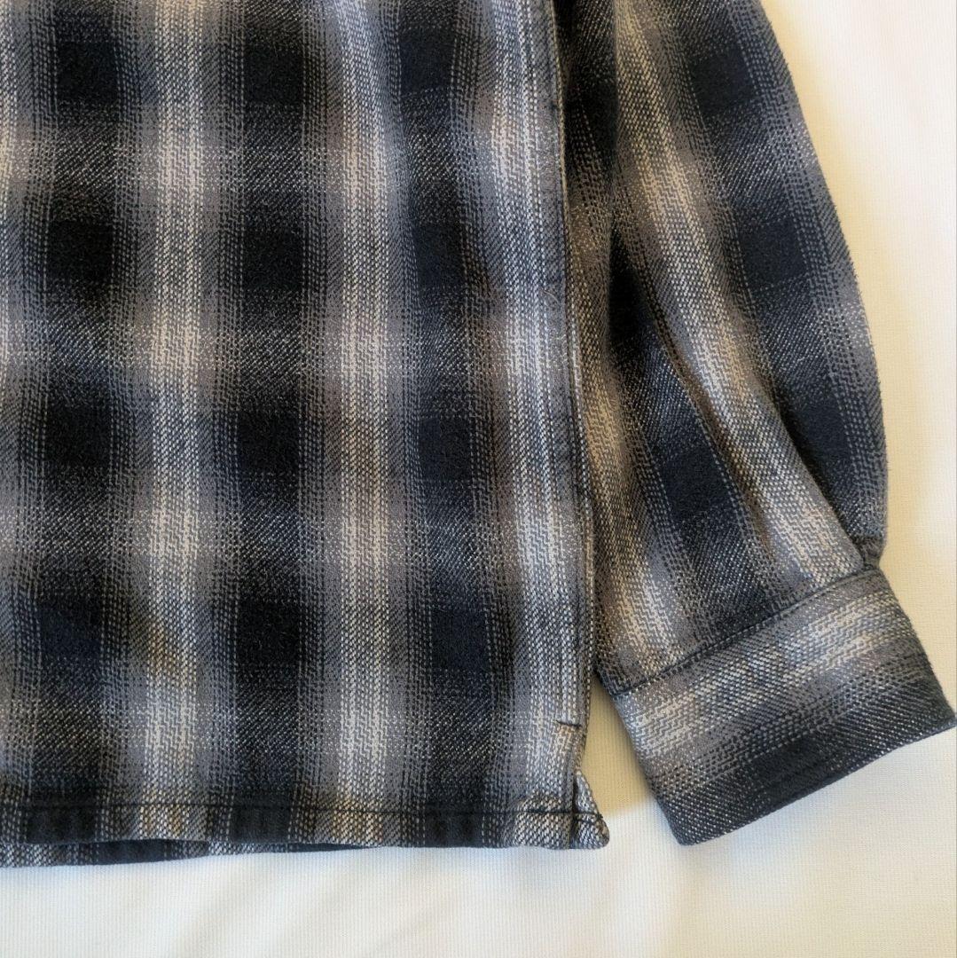 90s オンブレ　St.Johns Bay　ヘビネル　ネルシャツ　好配色　L　黒