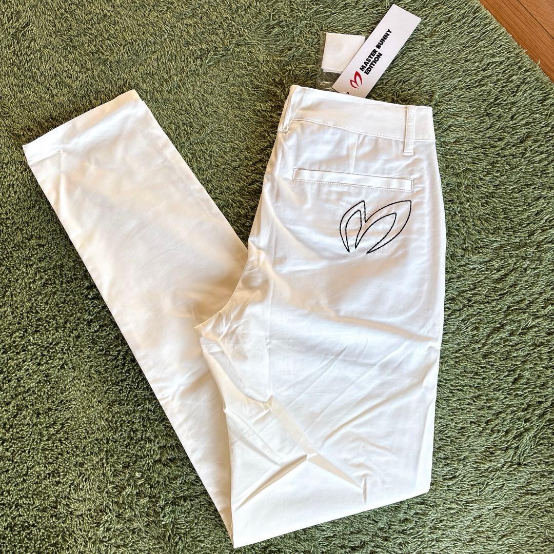 パーリーゲイツ☆新品 マスターバニー BIGステッチロゴ ストレッチツイルパンツ