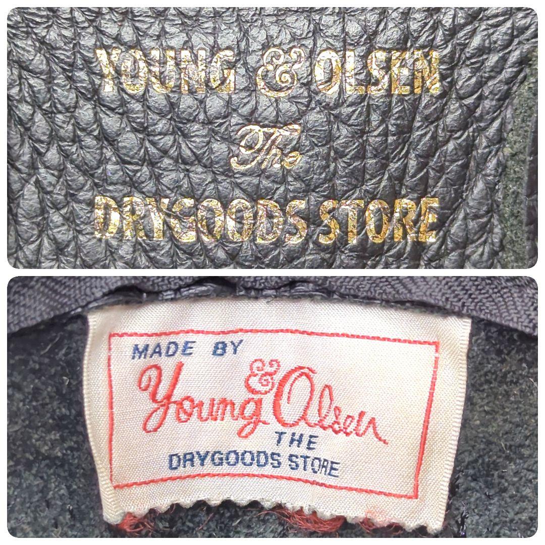 美品✨ヤング＆オルセン ミニボストン シボ革 黒 ゴールド金具 フレームワーク