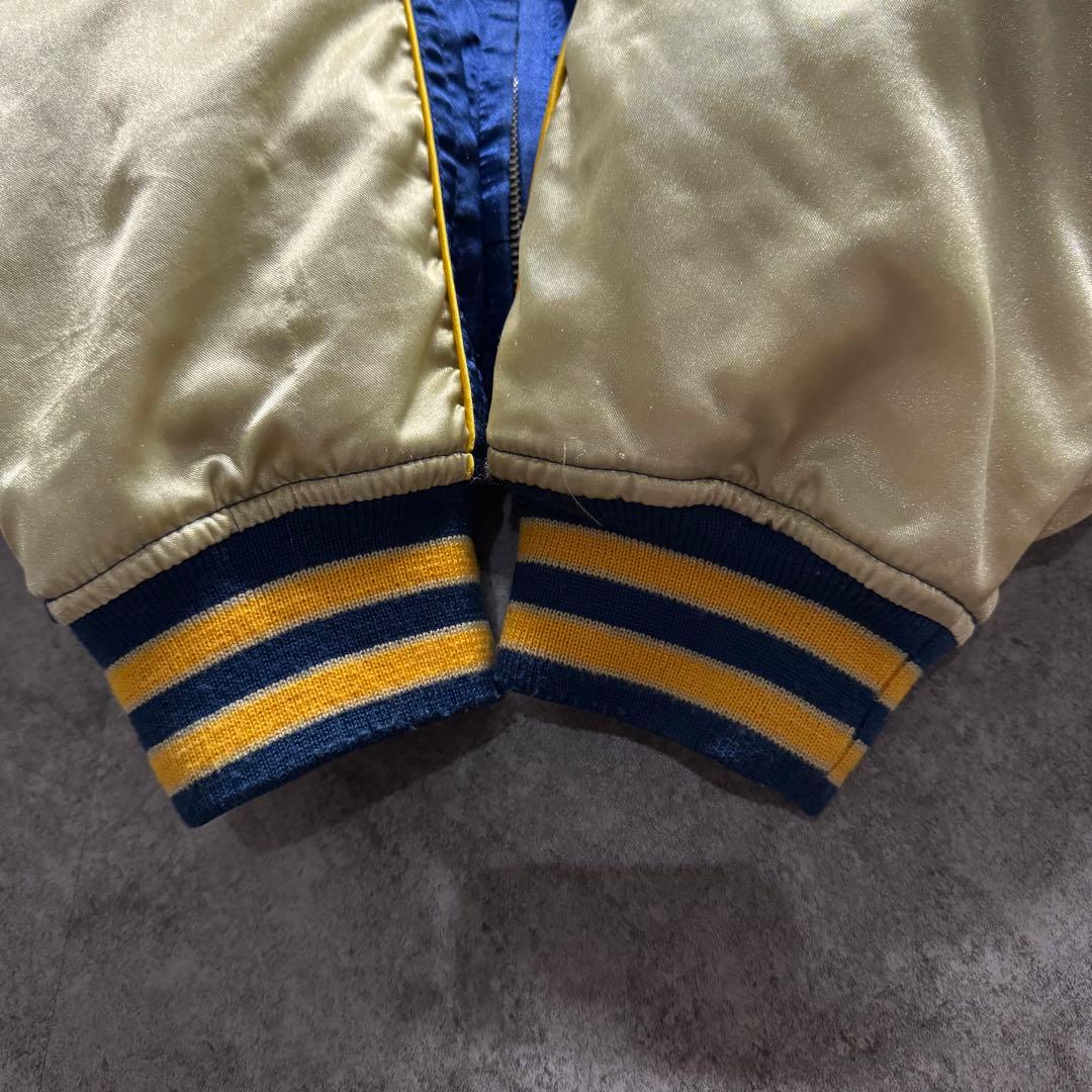 【極絶品】テッドマン　L スカジャン　サテン　ワッペン　バックロゴ　短丈　Y2K