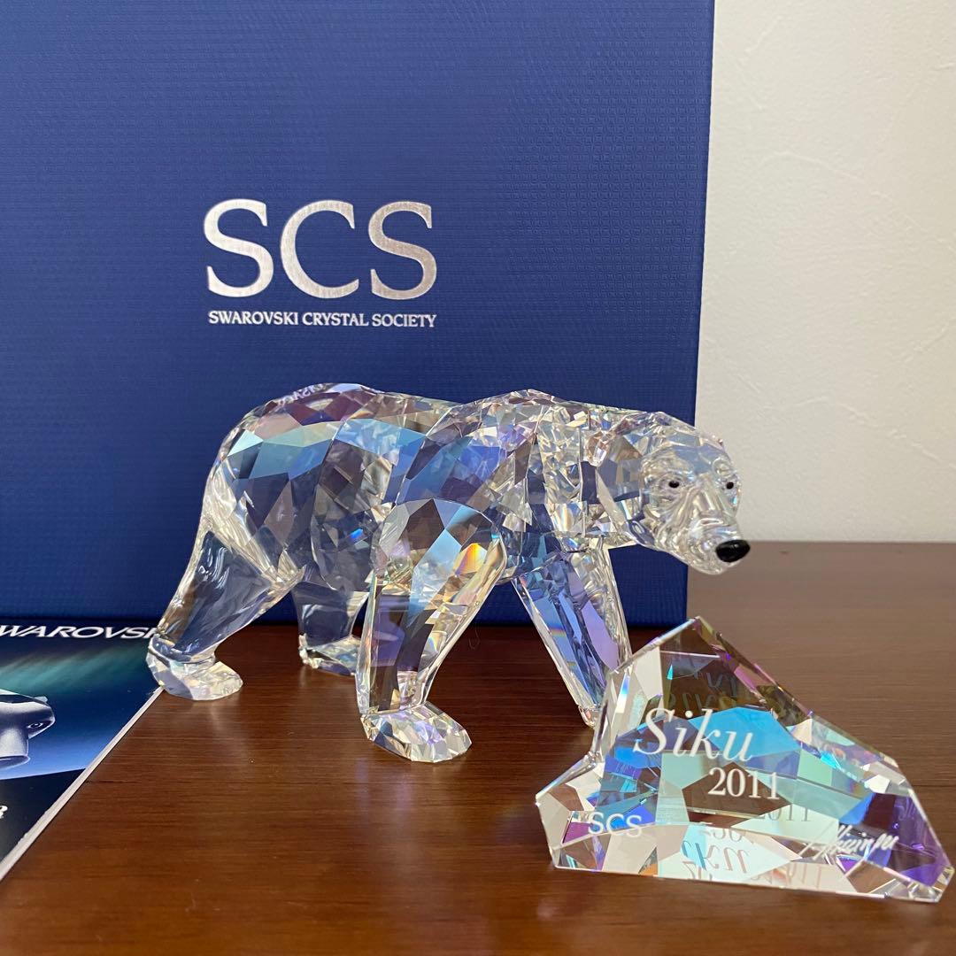 SWAROVSKI スワロフスキー ムーンライトクリスタル ホッキョクグマ 置物