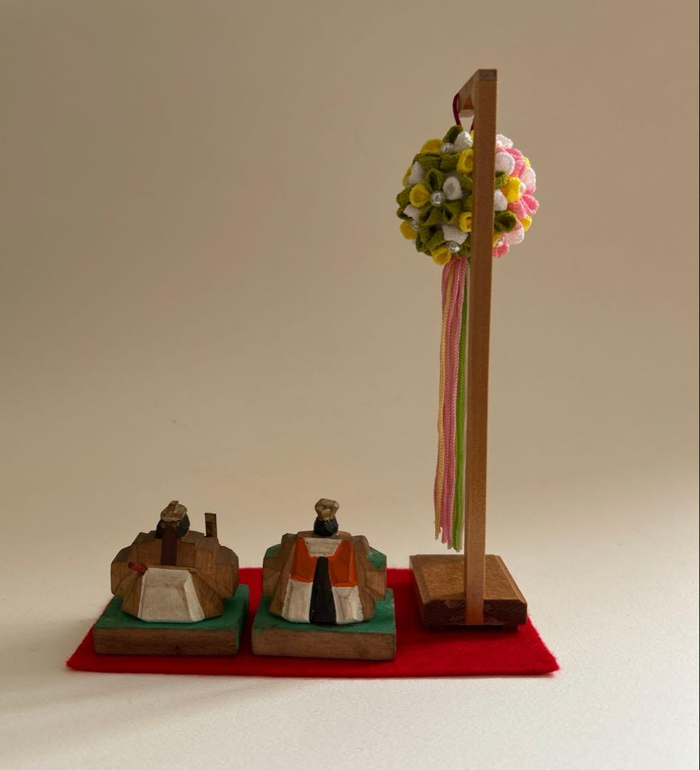 一刀彫　雛人形　お雛様　雛飾り　薬玉　久寿玉　つまみ細工　縮緬細工　雛道具　豆雛