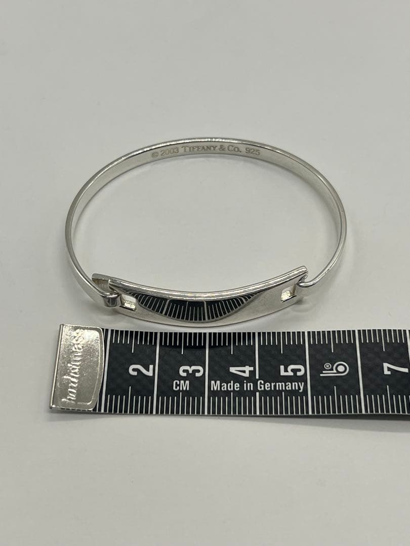 ティファニー TIFFANY レクタングル プレート バングル SV925 希少