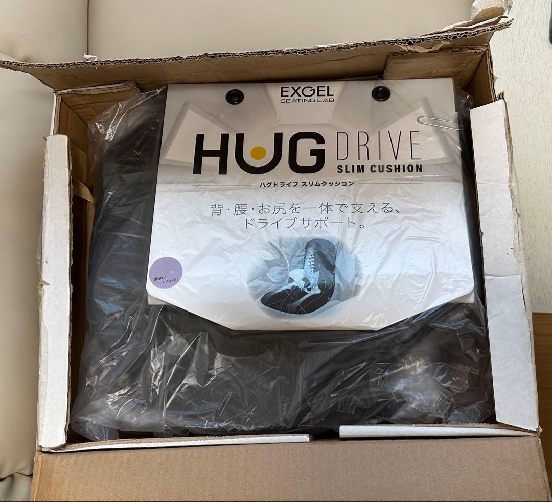 EXGEL ハグドライブ スリムクッション HUD03-BK エクスジェル　黒