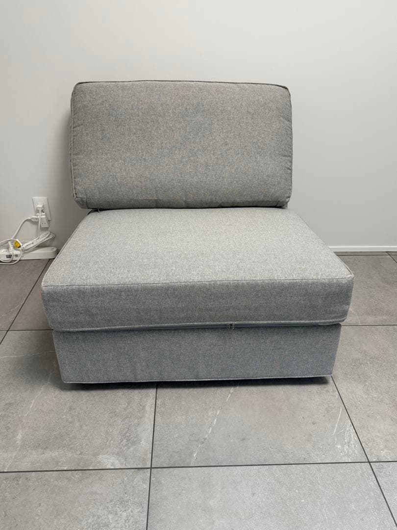 【美品】イケアKIVIK シーヴィク1人掛けソファベッド・グレー‭