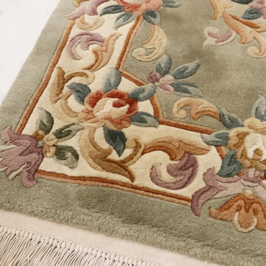 専用 Y2349-1 中国緞通 ウール ハンドカット 手織り 154×90㎝