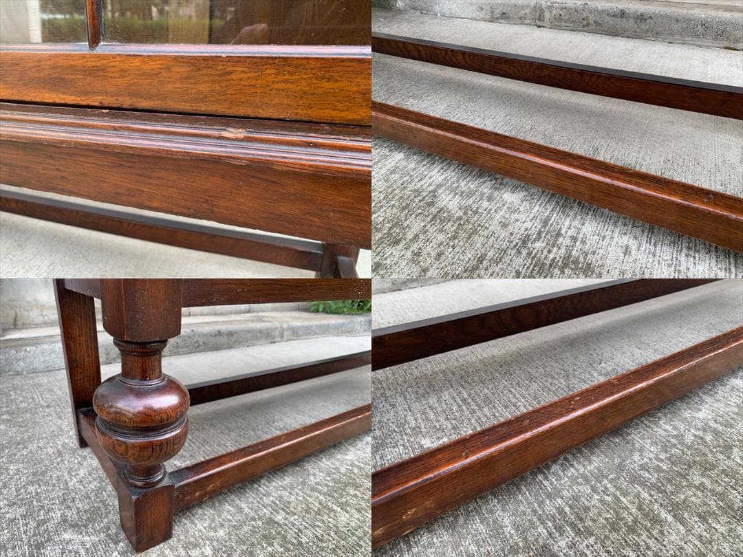 英国｜イギリス｜アンティーク｜オーク材｜ブックキャビネット｜本棚｜