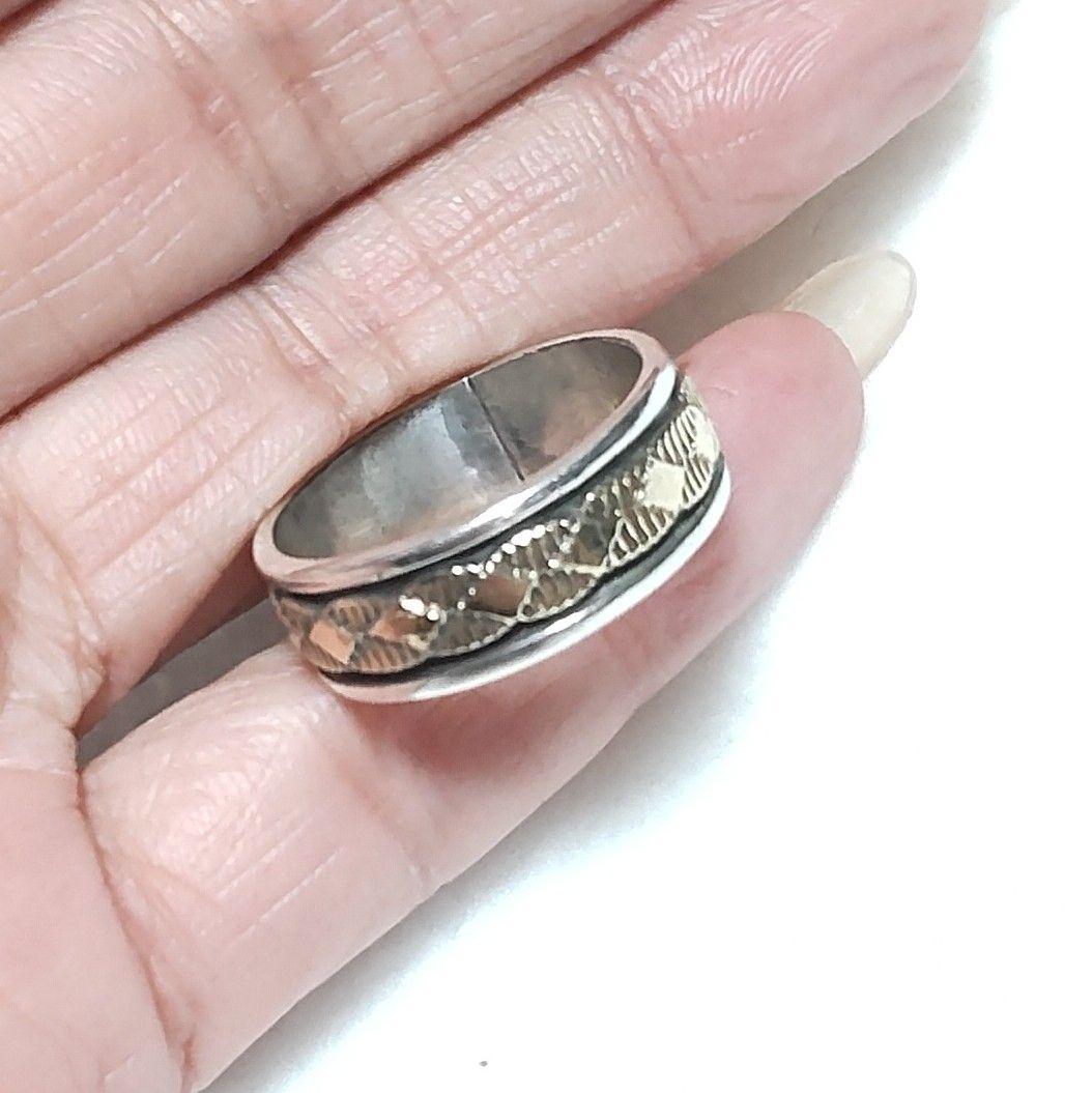 お安く♡ナバホ族♡ブルース・モーガン♡シルバー&14K♡リング