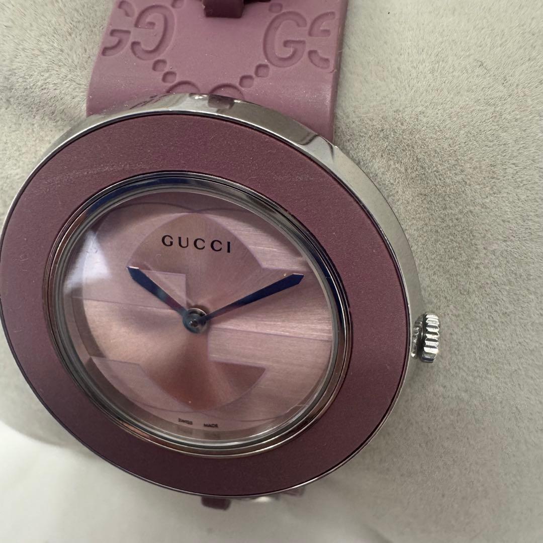 美品⭐️GUCCI インターロッキング 腕時計 ピンク