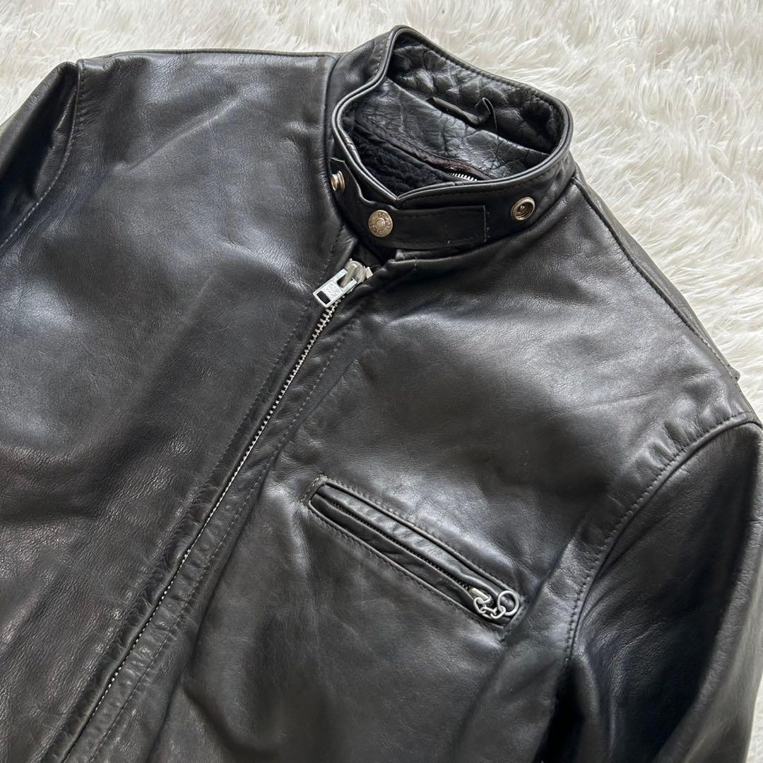 SCHOTT 641 シングルライダースジャケット ボアライナー 38 L相当