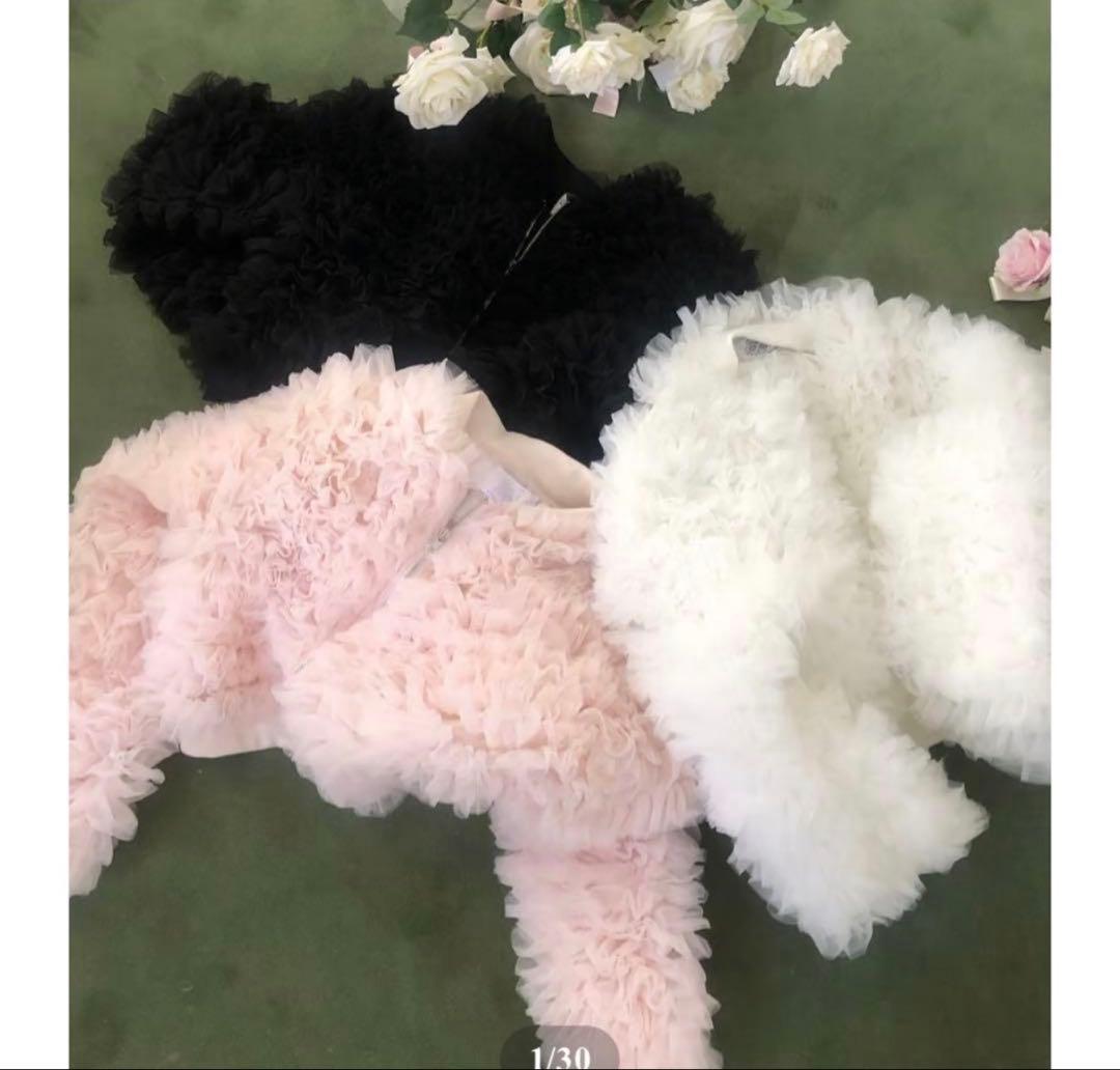 新品Ballerina\" volume tulle jacket ホワイト