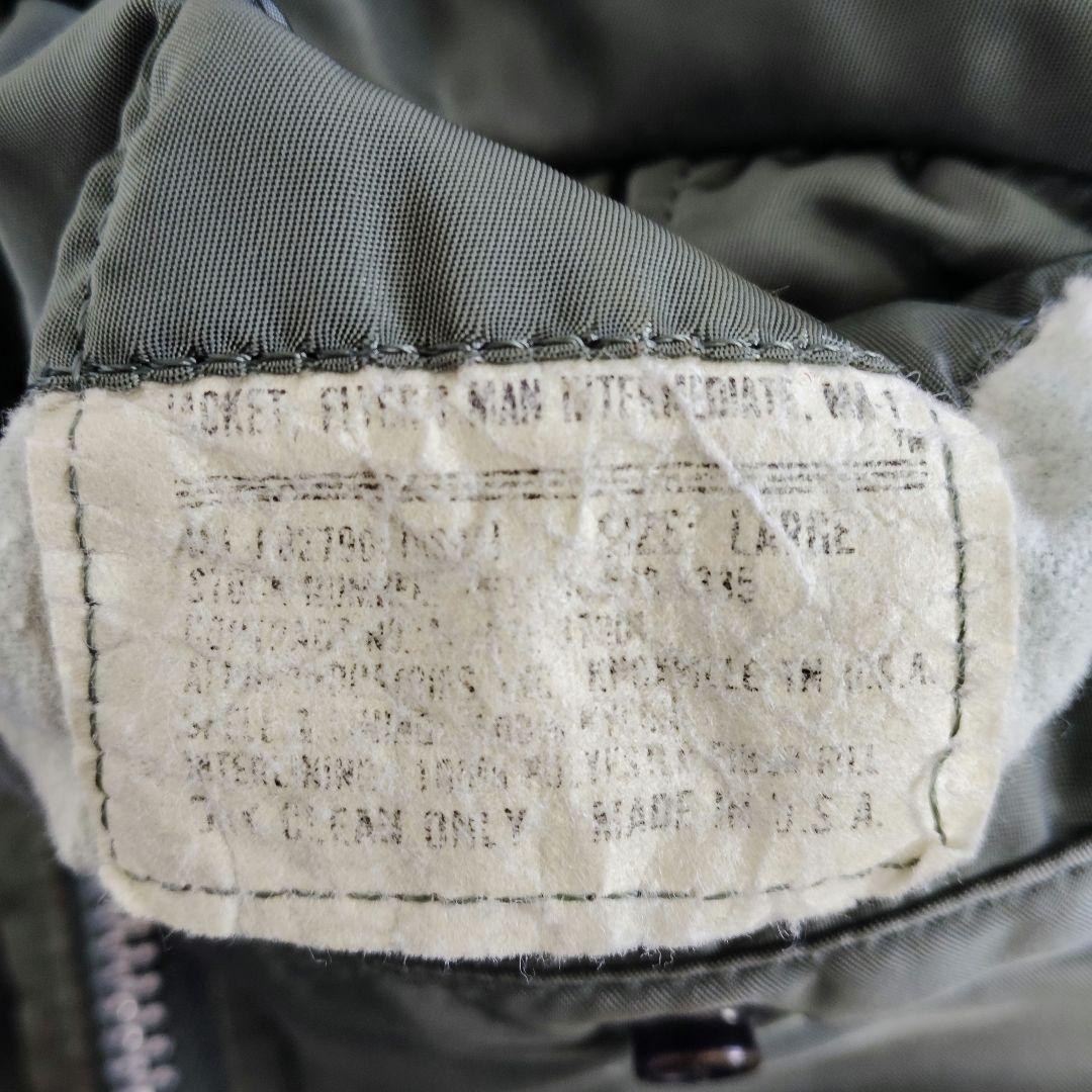 【USA製】アルファインダストリーズ　ma-1フライトジャケット　ideal L