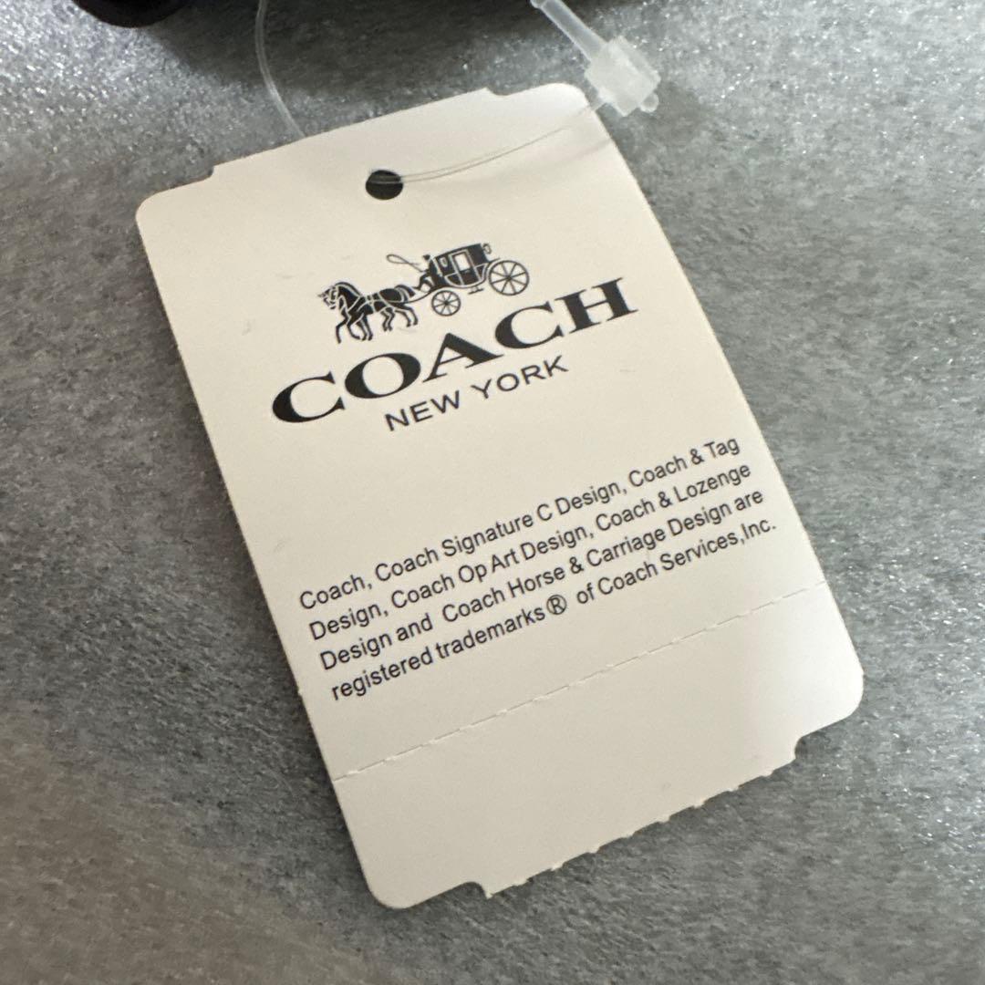COACH メンズ 長財布 タン PVC ファスナー 新品