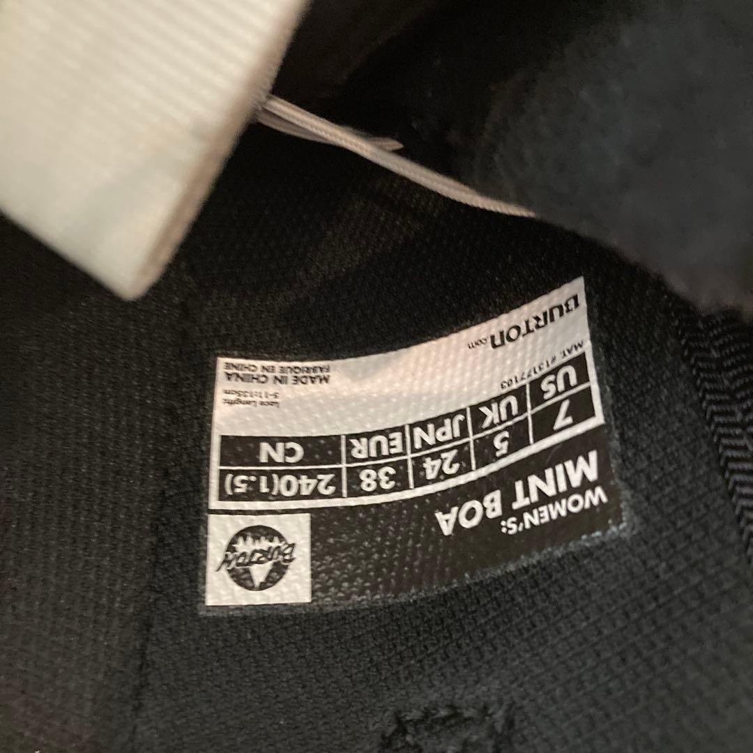 美品24.0 BURTON MINT BOAスノーボードブーツ ブラック