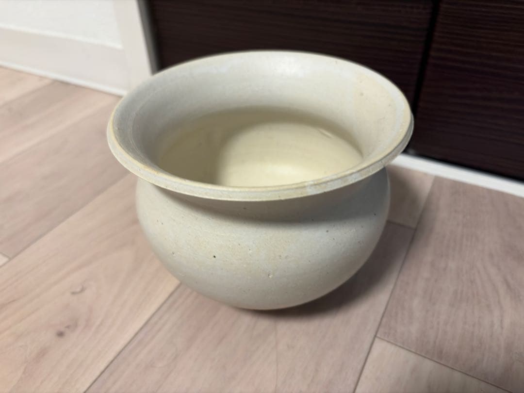 N/OH コロ鉢 matt white + dropping S