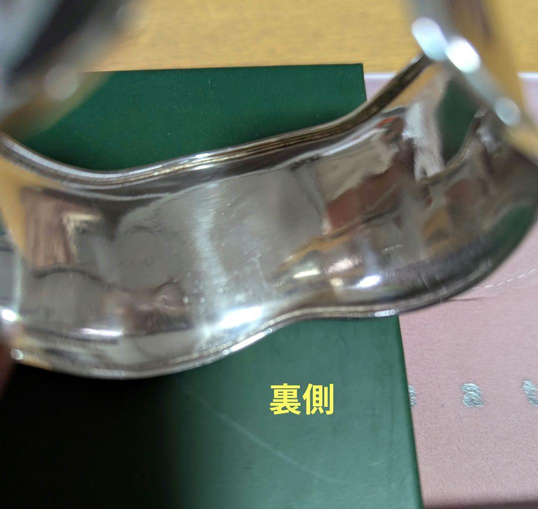 素晴らしい存在感、お洒落度高いシルバーバングル★ハンドメイド