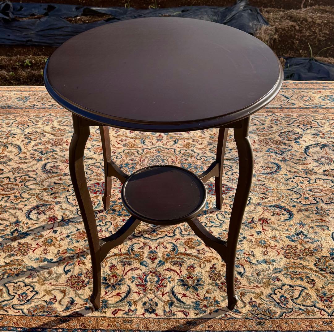 英国アンティーク ラウンドサイドテーブル 花台