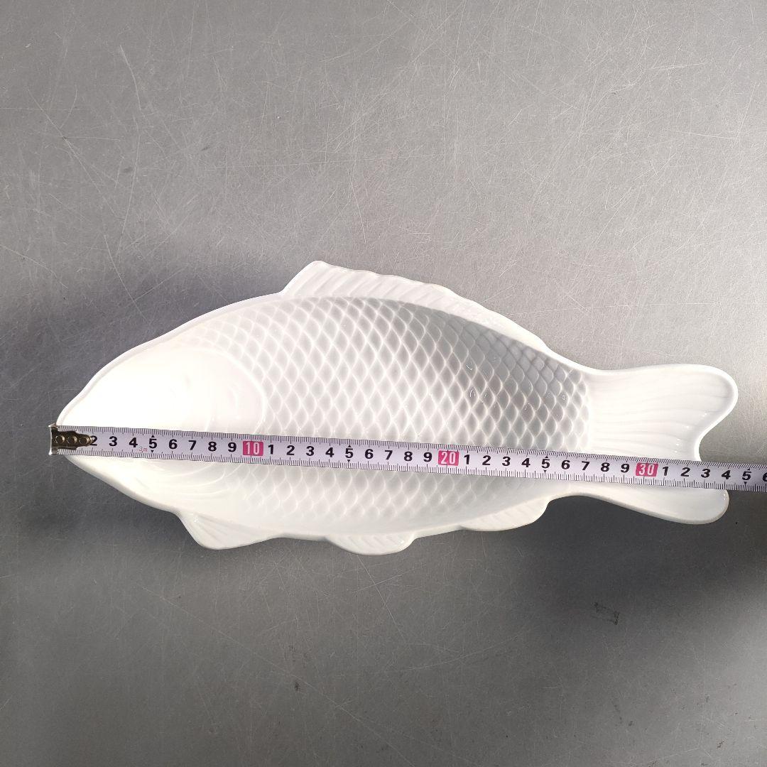 A1374-1/京峰 作/白磁魚文銘々皿5客/大皿/飾皿/盛皿/膾皿/懐石道具/