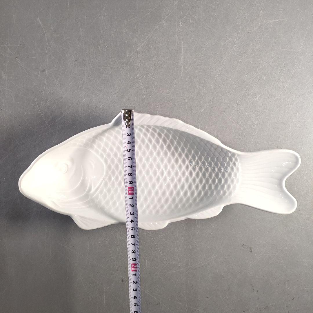 A1374-1/京峰 作/白磁魚文銘々皿5客/大皿/飾皿/盛皿/膾皿/懐石道具/