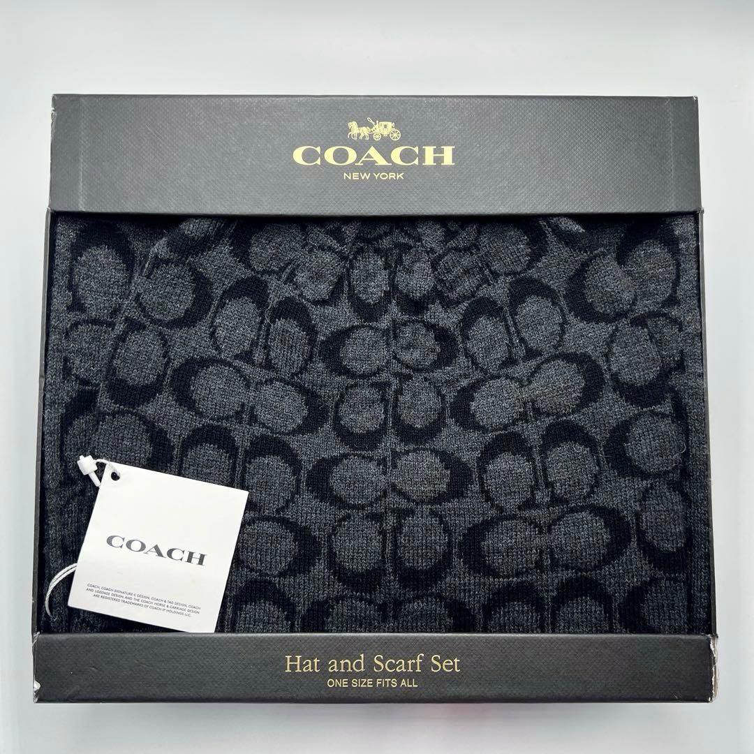 ◆新品 COACHシグネチャー リバーシブル マフラー ユニセックス◆