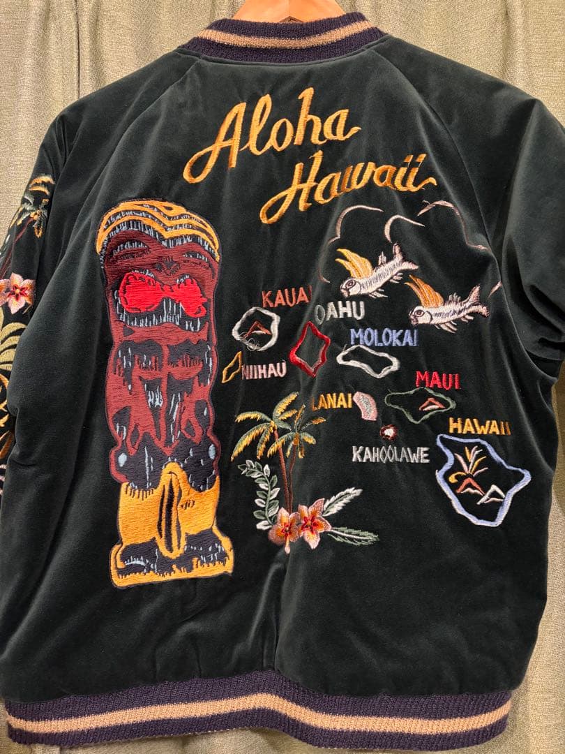 美品 ２面用 テーラー東洋 虎 アロハハワイ 日本限定スカジャン vintage