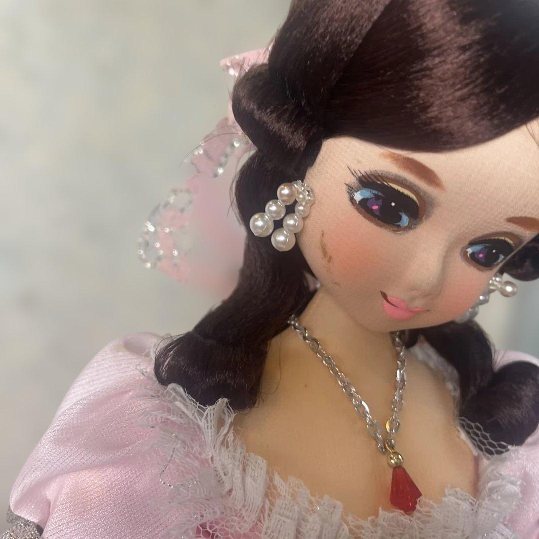 【昭和レトロ】フランス人形 ポーズ人形 ピンクドレス ケース入り ヴィンテージ