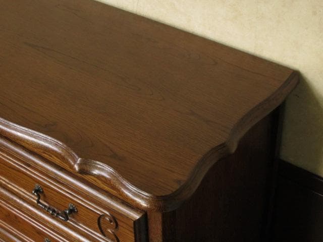 ルーマニア製 オーク材 猫脚 クラシック 6ドロアー 彫刻 チェスト/整理タンス
