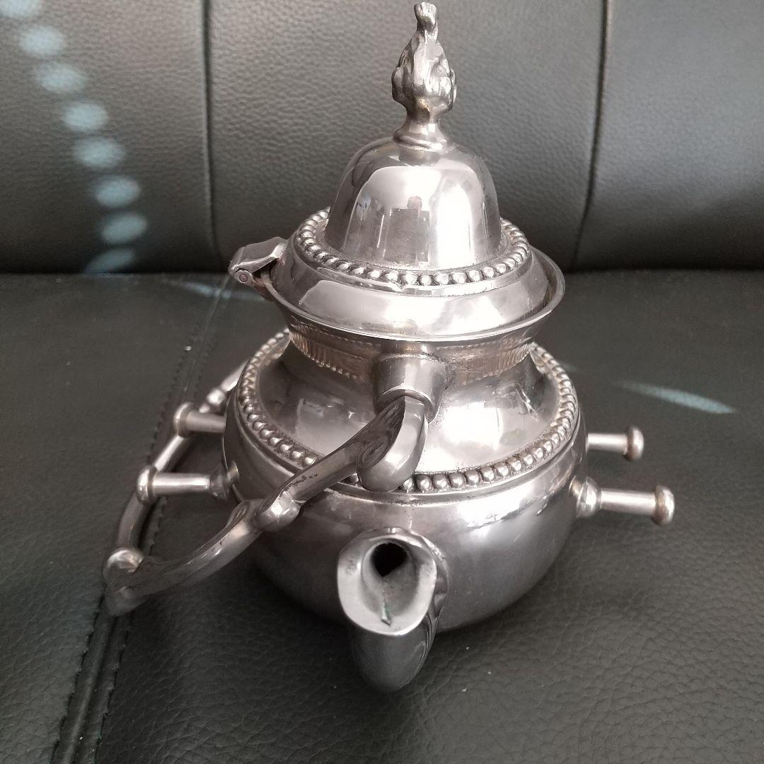 アンティークシルバープレート フランス製 ピッチャー英国製紋章、刻印 6ヶ所