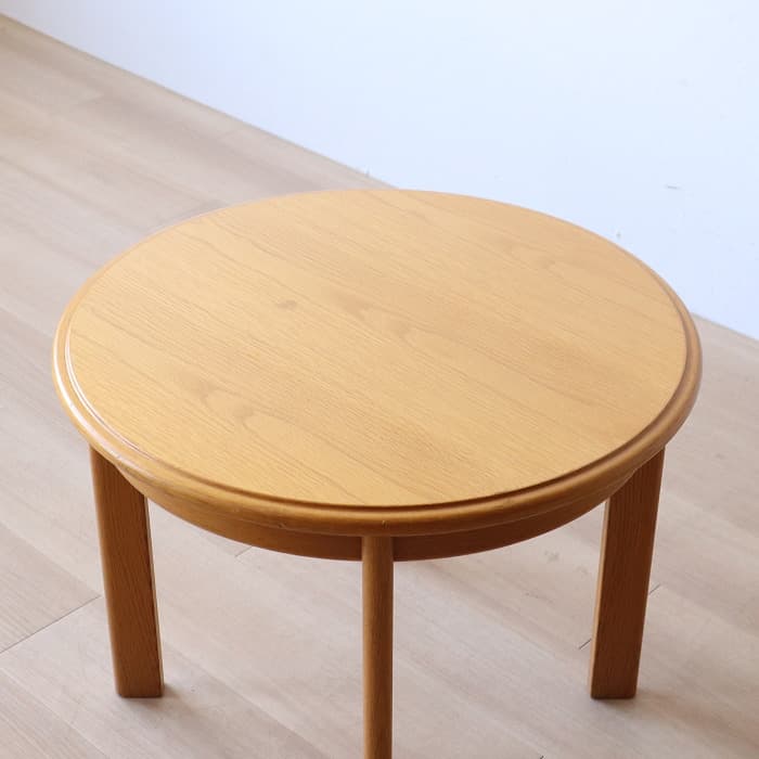 ヴィンテージ 天童木工 ラウンドテーブル 丸 サイドテーブル オーク材