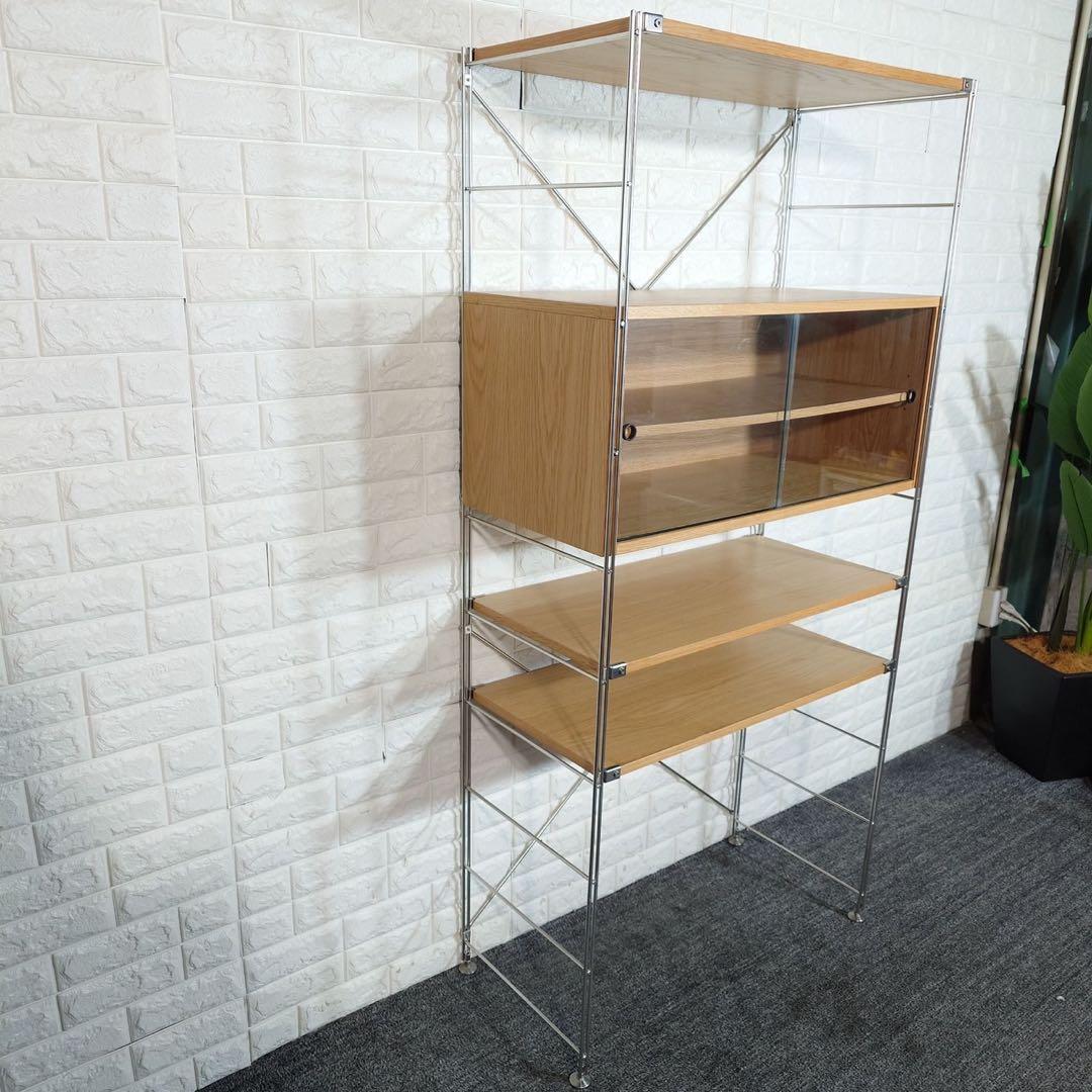 無印良品 ステンレスユニットシェルフ カップボードセット 収納棚 家具 C166