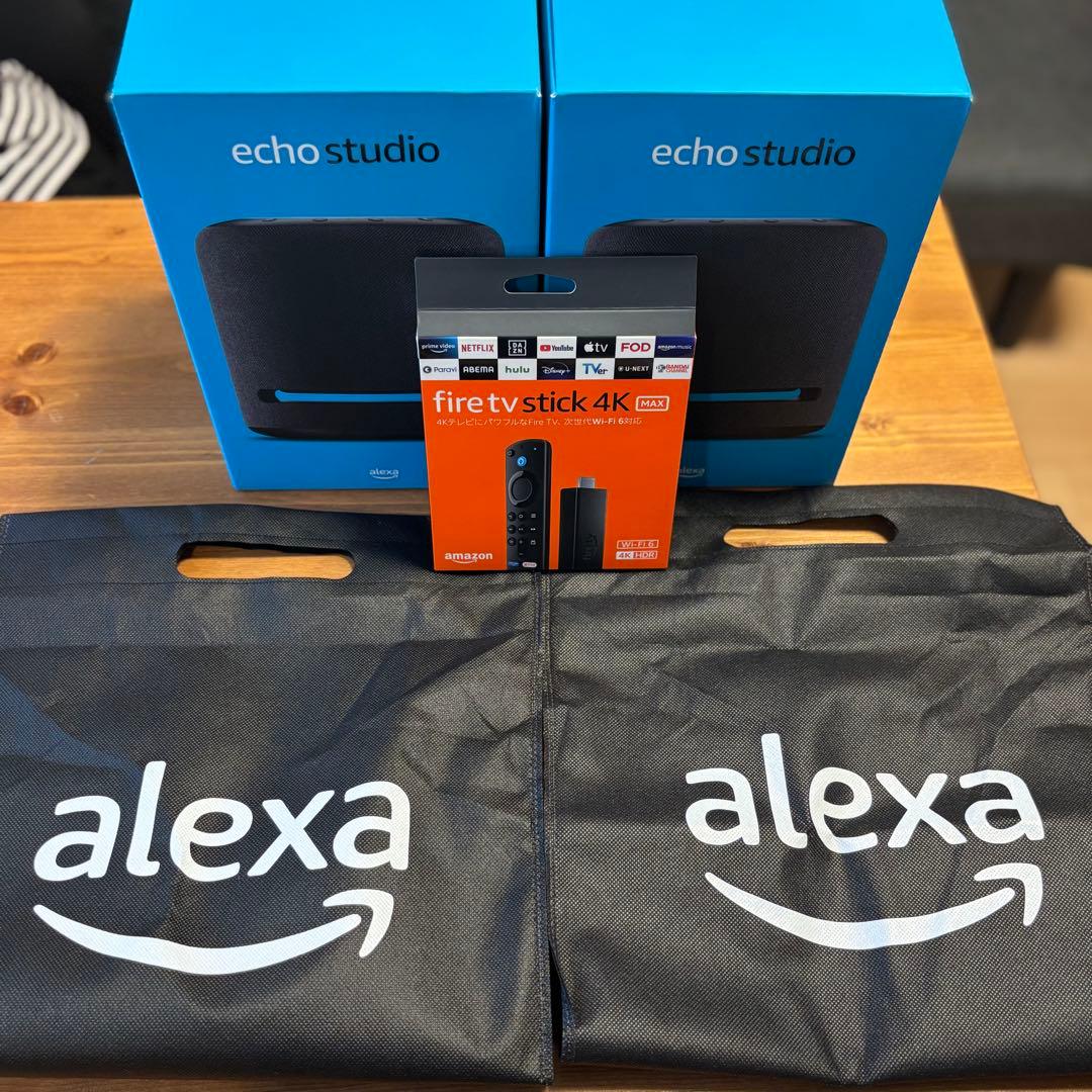 Echo Studio 2台セット + Fire TV Stick 4K
