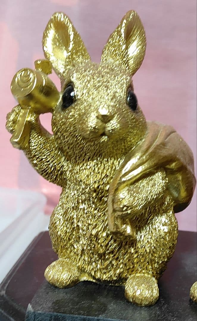 金運アップ！金色動物置物4点セット