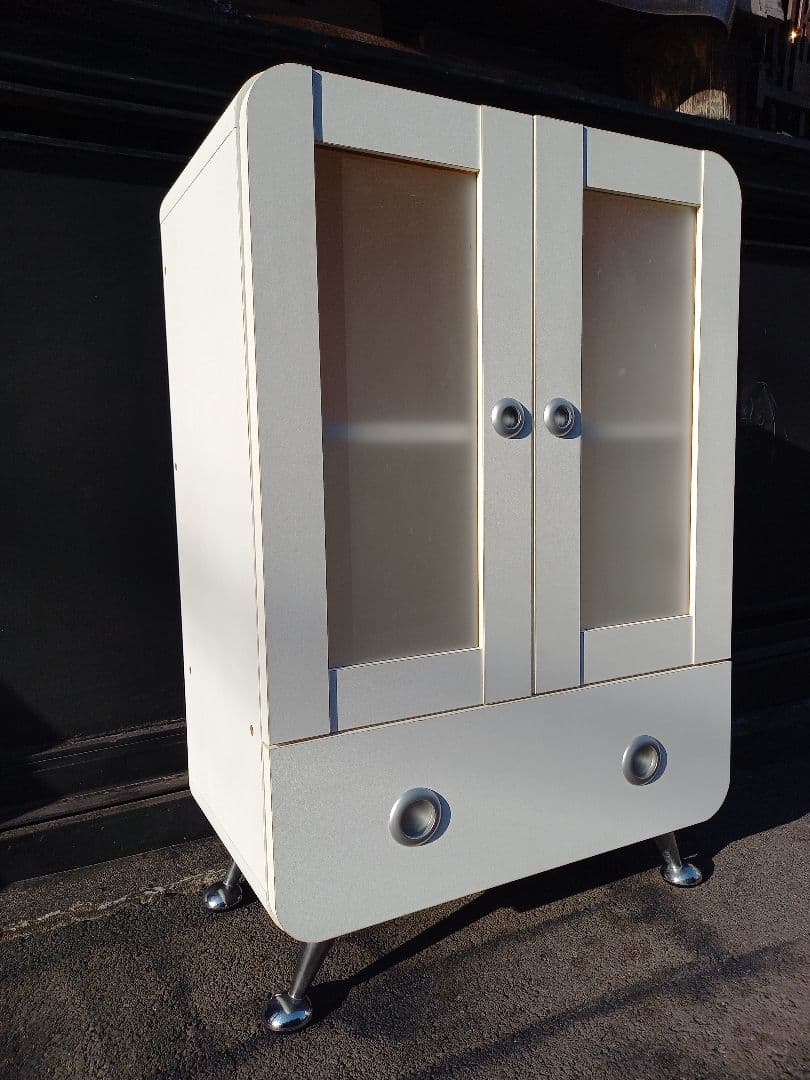 希少　スペースエイジ　フューチャー　スプートニク　ホワイト　サイド　キャビネット