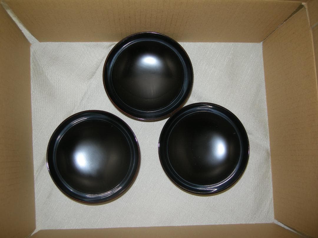 希少　美品　輪島塗　漆器　高洲堂　蓋付き吸物椀　3客