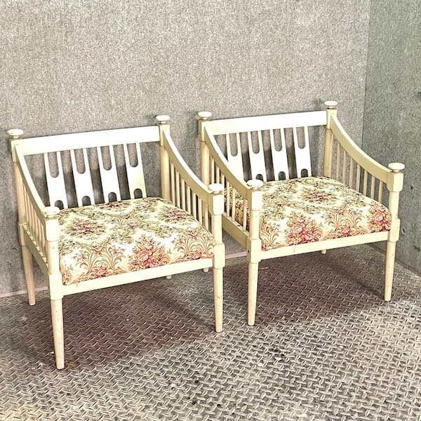 送料別　オールドカリモク　アームソファ2脚セット　ジャパンビンテージ　チェア