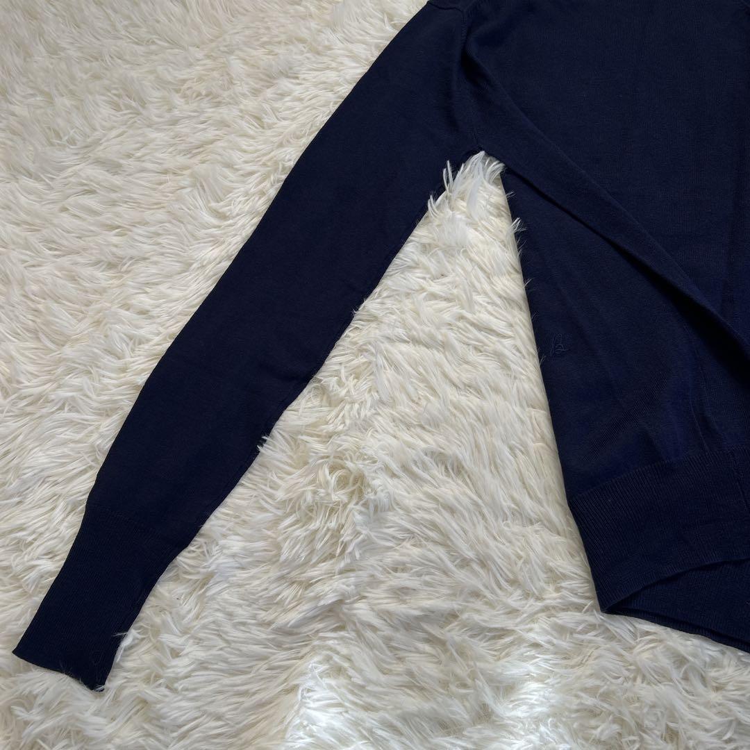 ✨美品✨マディソンブルー カシミヤシルク クルーネックニット ロゴ刺繍