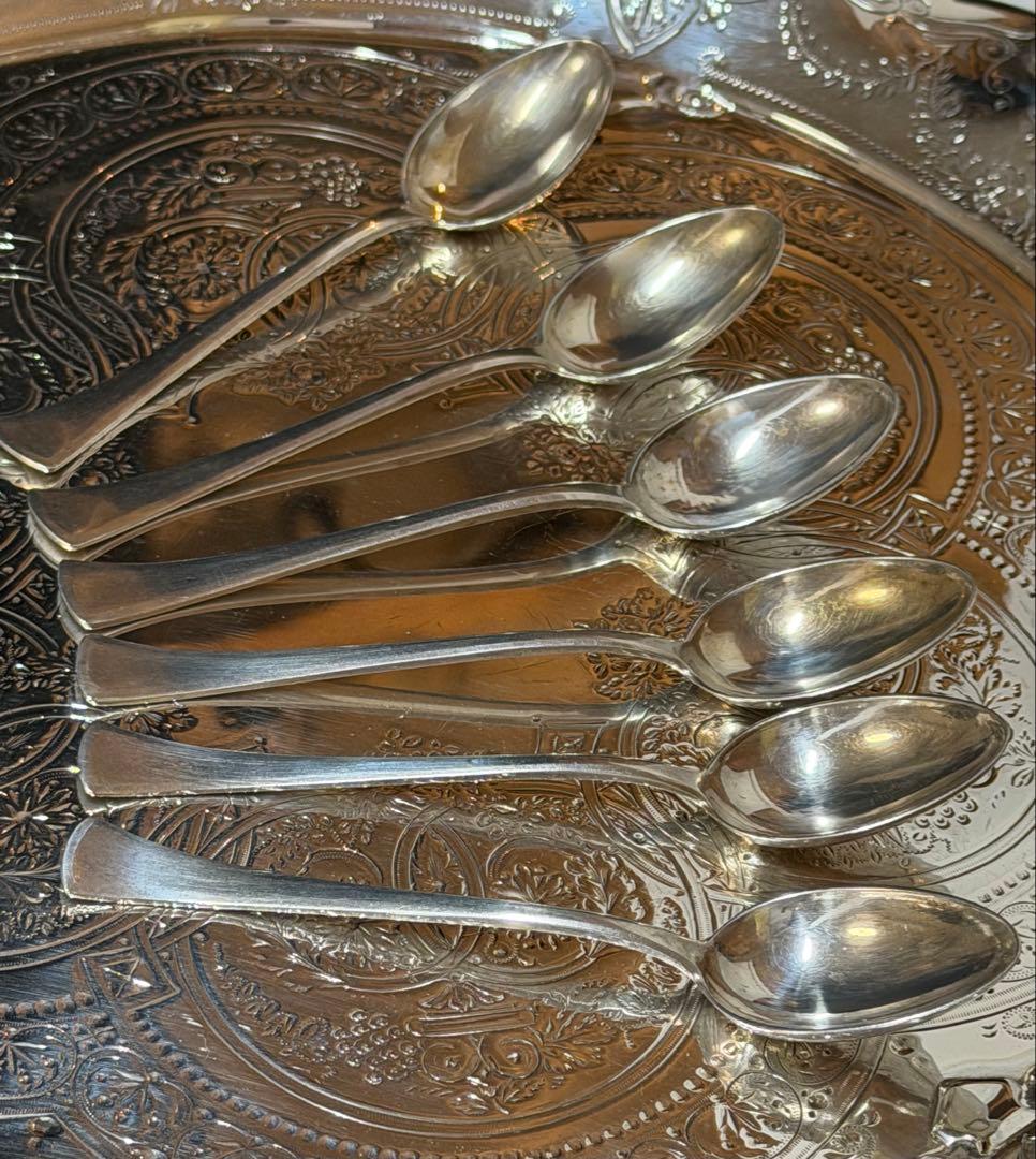 No6【純銀・ソリッドシルバー】 6本セットスプーン