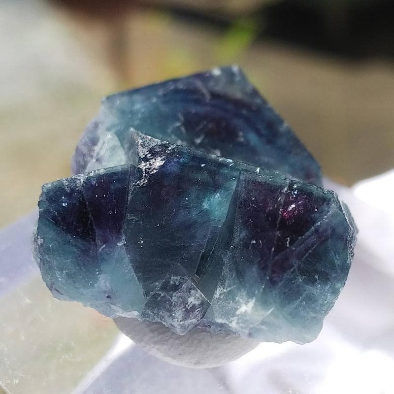 499 オコルス鉱山産 マリンブルー パープル フローライト