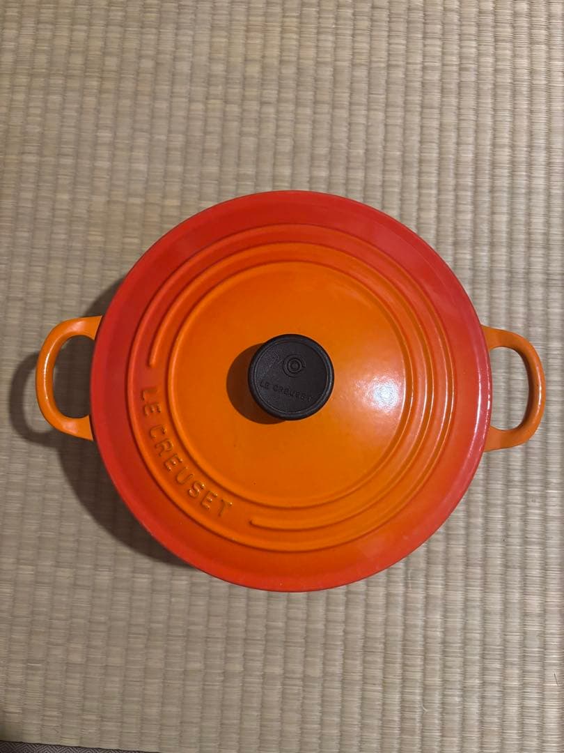 LE CREUSET オレンジ 両手鍋 22cm 美品
