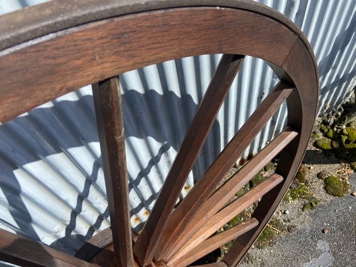 でかい 木製車輪 90センチ アンティーク