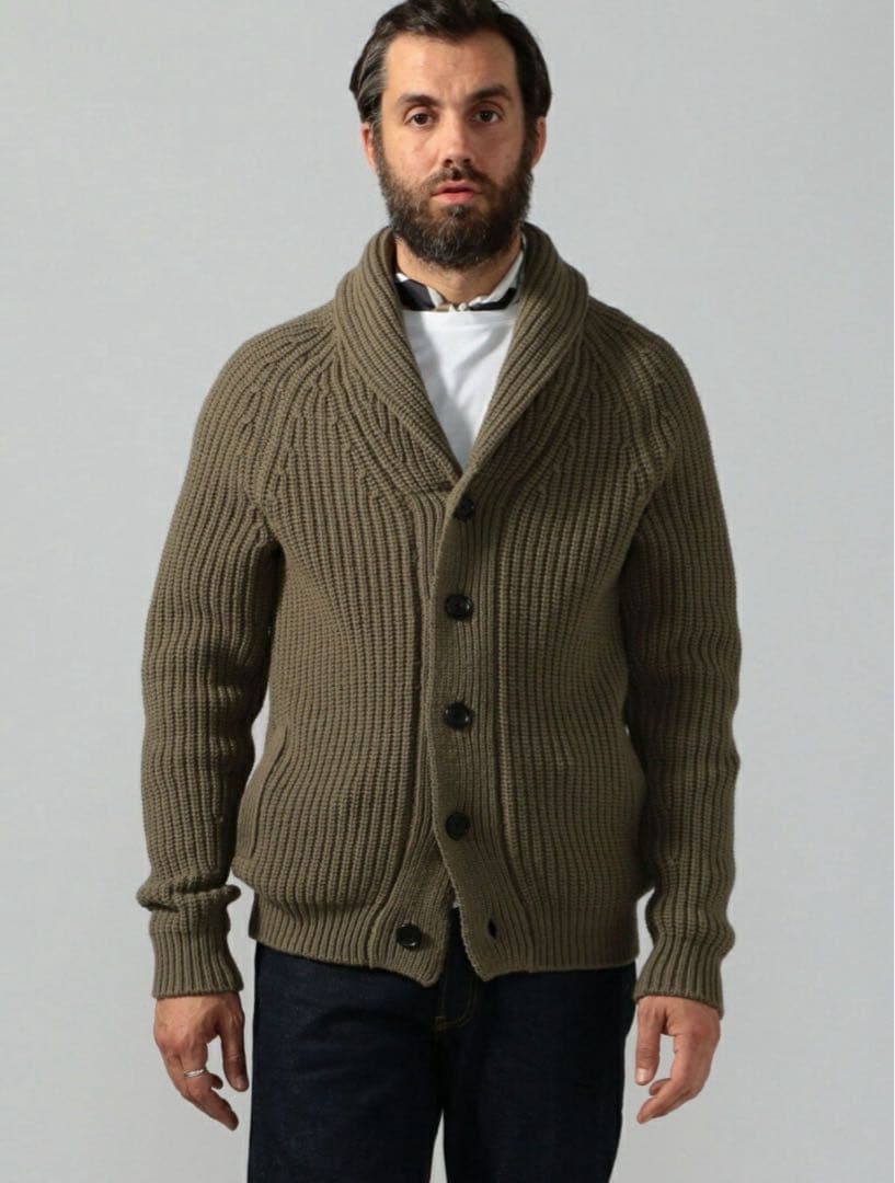 TOMORROWLAND スポンディッシュメリノ ショールカラーカーディガン