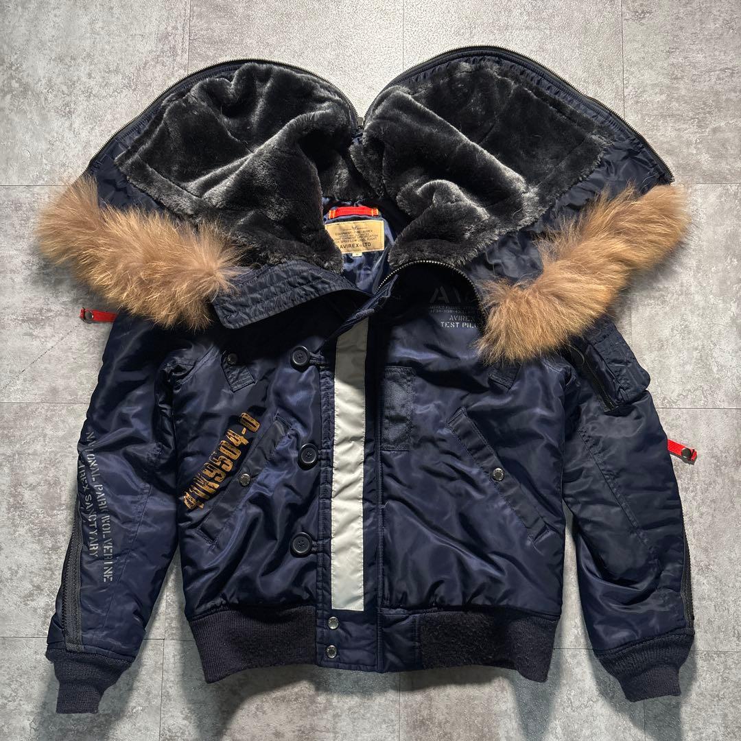avirex n2b flight jacket n-2b navy 短丈