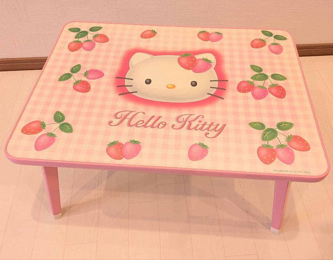 レトロ　ハローキティ　折り畳みテーブル　野いちご　1999年　希少　サンリオ　苺