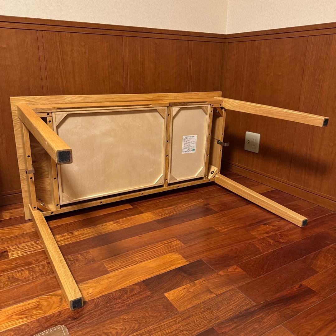 無印良品 無垢材デスク(引出付)オーク材 完成品 送料込 廃番