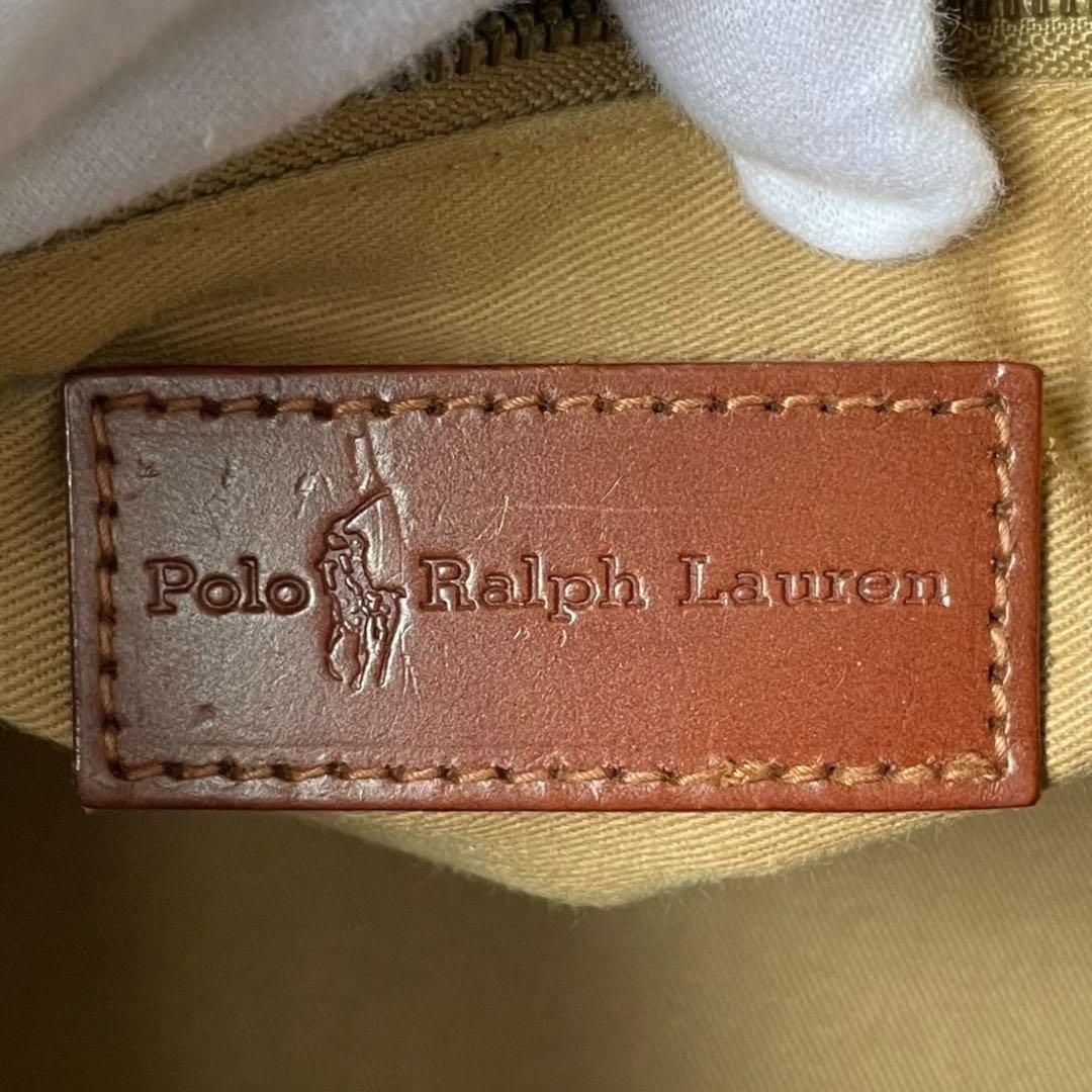 希少 ポロラルフローレン 千鳥柄 ヴィンテージ ミニ ボストン PVC レザー