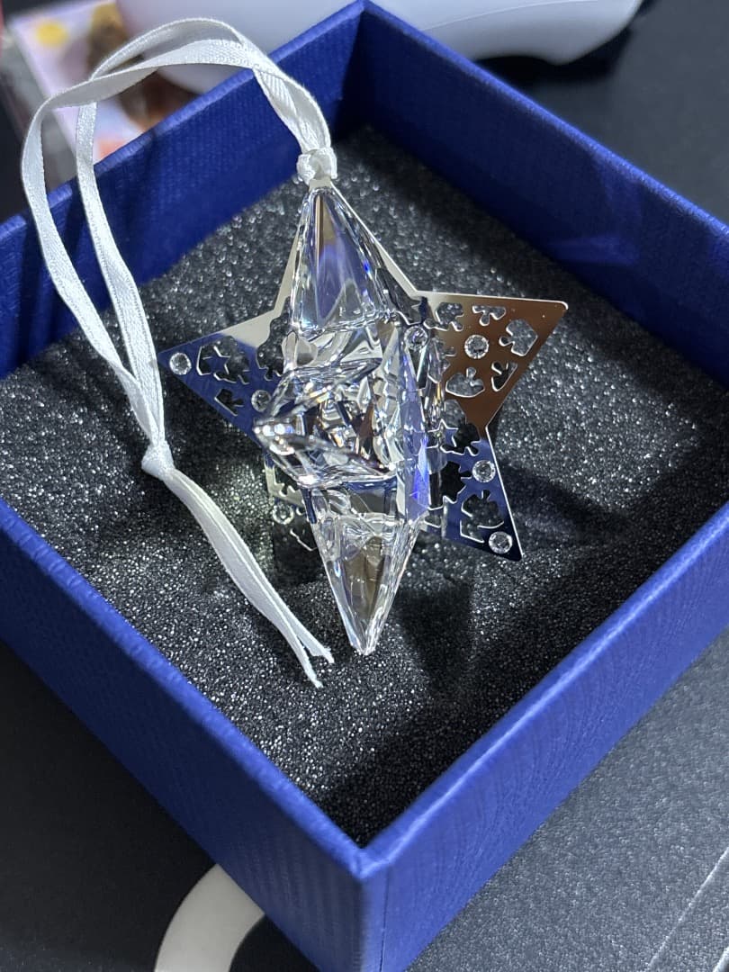 美品 SWAROVSKI クリスマス オーナメント 星　スター クリスタル